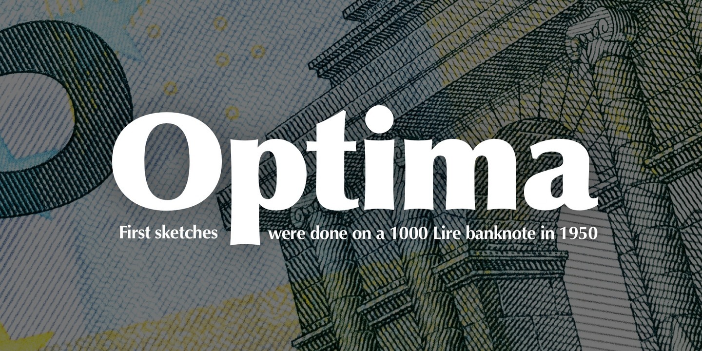 Beispiel einer Optima Pro Extra Black Italic-Schriftart